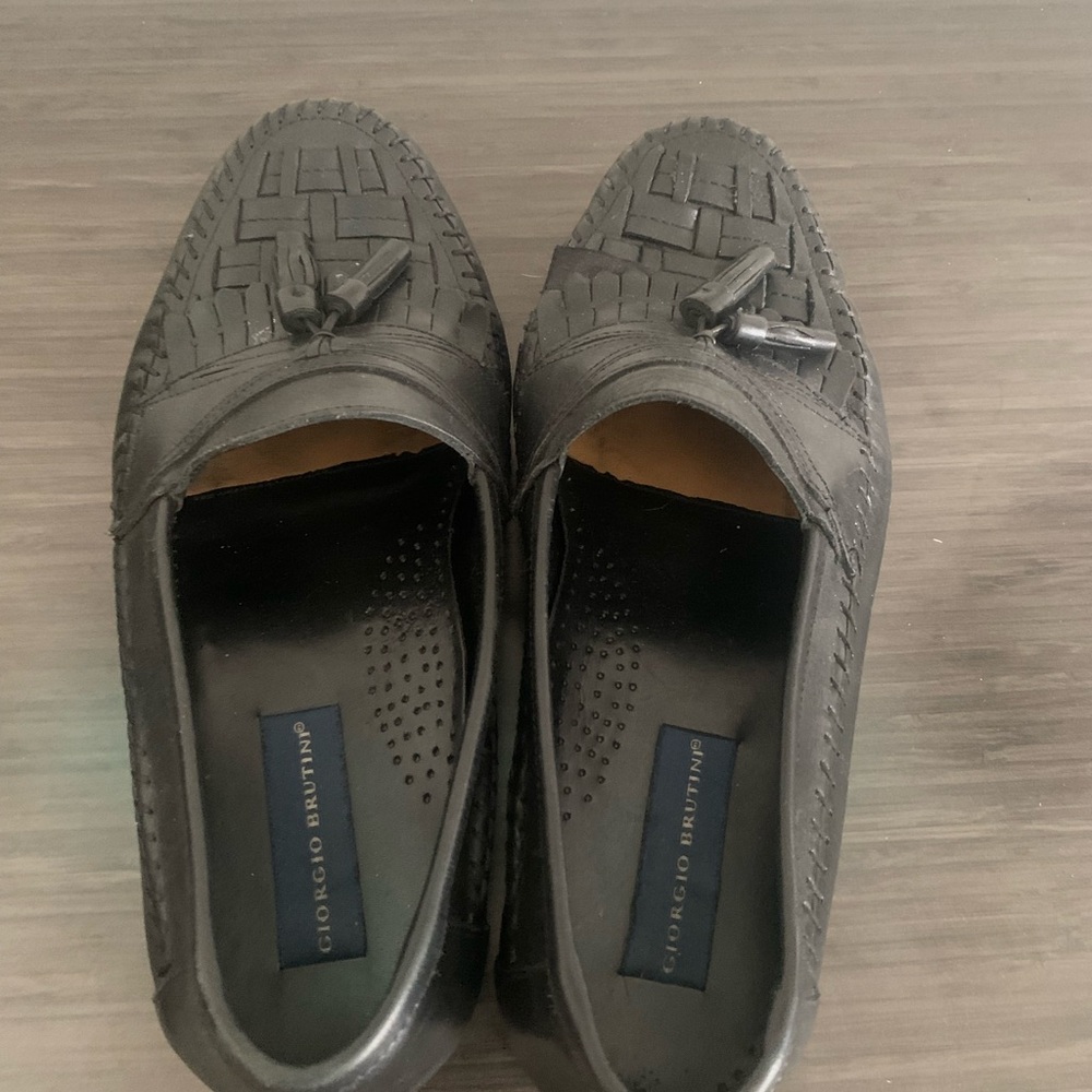 Giorgio Brutini Black Loafers Slip-Ons